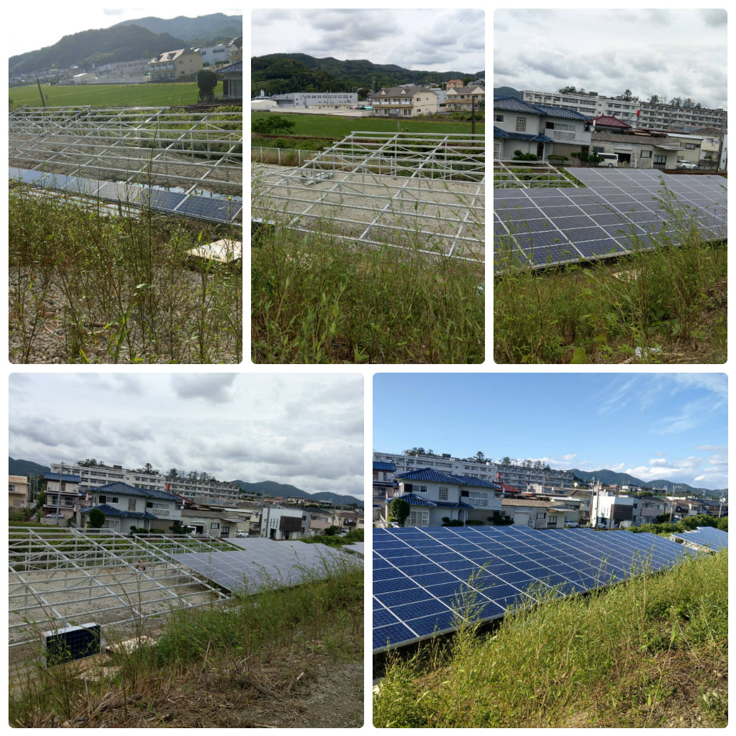 太陽光（細江町中川発電所）パネル設置