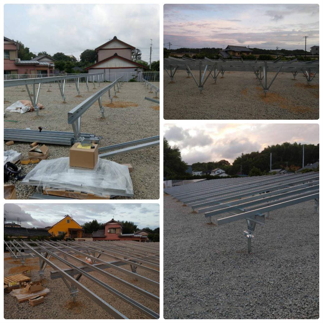 太陽光（湖西市発電所）架台設置