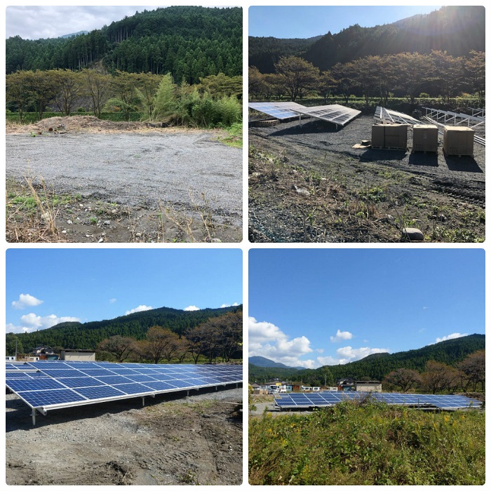太陽光工事　モジュール設置（春野町①）