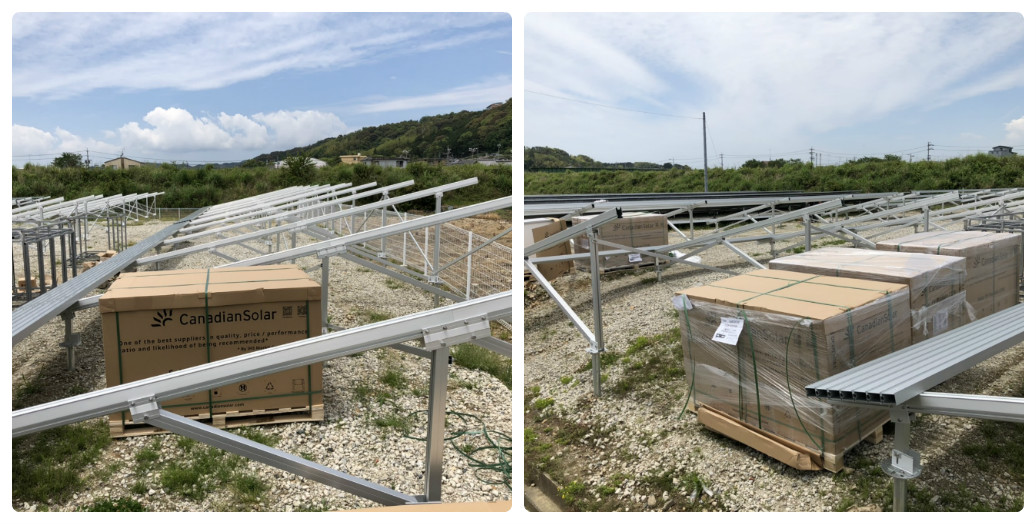 太陽光（細江町広岡発電所）施工中