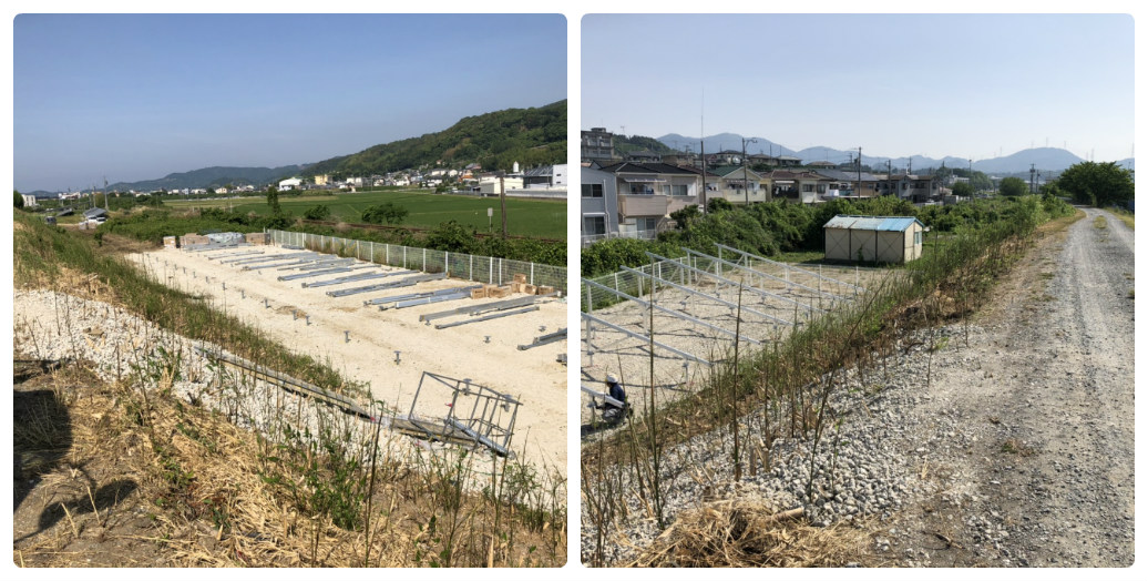 太陽光（細江町中川発電所）施工中