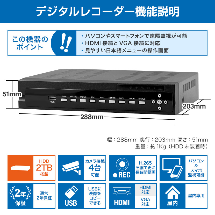 防犯カメラセット